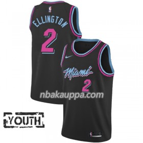 Miami Heat Wayne Ellington 2 2018-19 Nike City Edition Musta Pelipaidat Swingman - Lasten